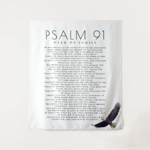 Psalm 91 Verse Over My Family Christian Eagle Tapestry