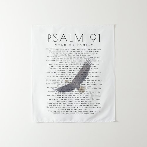 Psalm 91 Verse Over My Family Soaring Eagle Tapestry