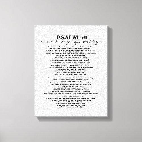Psalm 91 Wall Decor Over Your Family