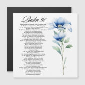 Psalm 91 Watercolor Blue Flower Bible Scriptures (Front/Back)