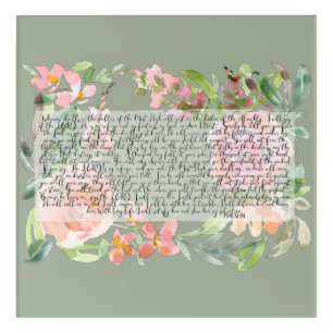 Psalm 91 watercolor scripture art
