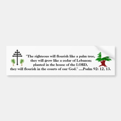 Psalm 92 Cedar of Lebanon Bumper Sticker