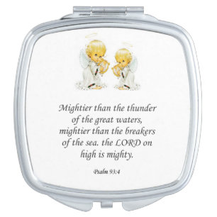 Psalm 93:4 Square Compact Mirror