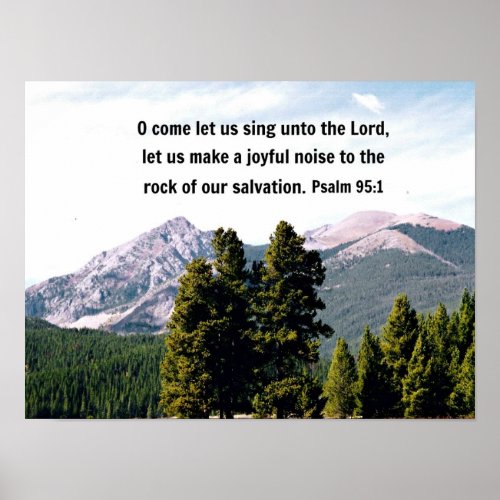 Psalm 951 O come let us sing unto the Lord Poster