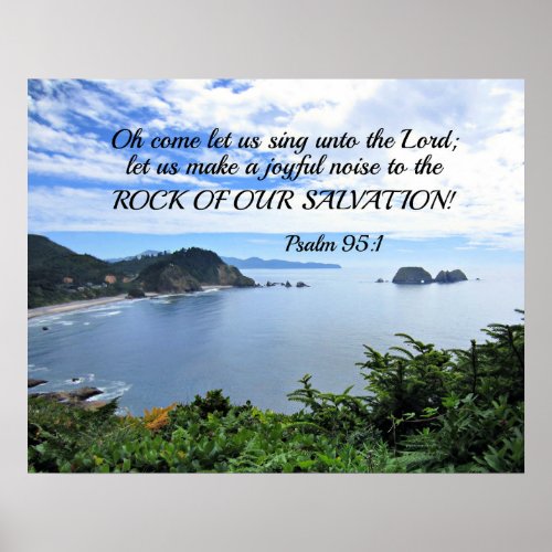 Psalm 951 O come let us sing unto the Lord Poster