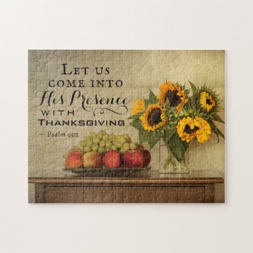 Psalm 952 Into His Presence with Thanksgiving Jigsaw Puzzle