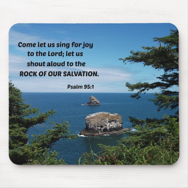 Psalm 95:6 Come let us bow down in worship... Mouse Pad (Front)