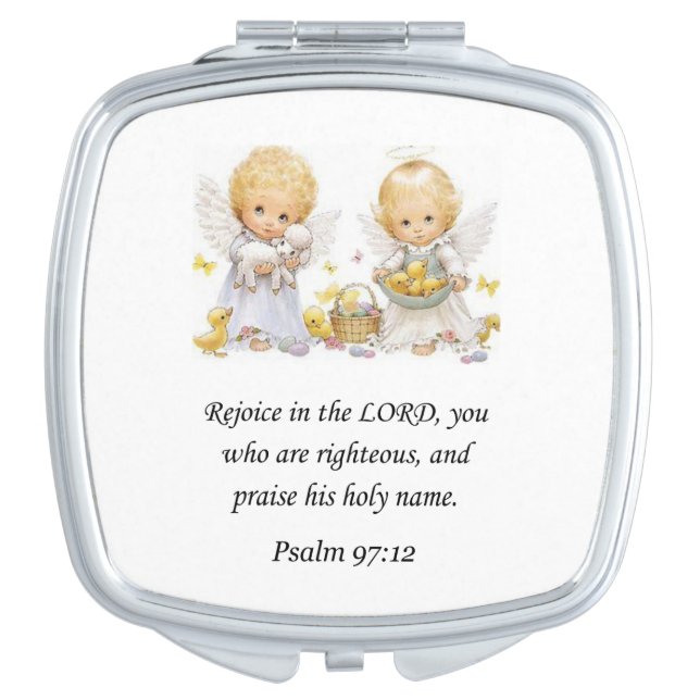 Psalm 97:12 Square Compact Mirror (Front)