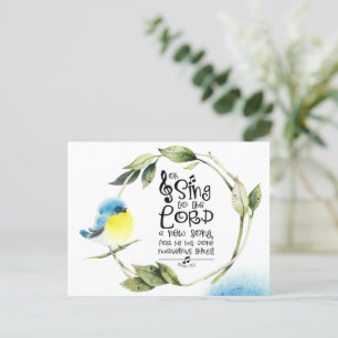Psalm 98:1 Sing to the Lord a New Song Bible Verse Postcard