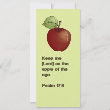 Psalm Apple Of The Eye Scripture Bookmark by dickens52 at Zazzle