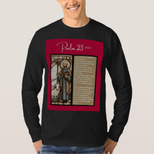Psalm Message: Psalm 23 - Black Long Sleeve T-Shirt