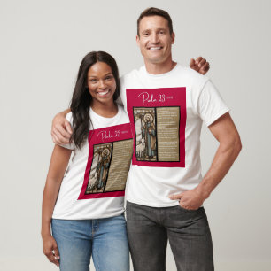 Psalm Message - Psalm 23 - Short Sleeve White T-Shirt