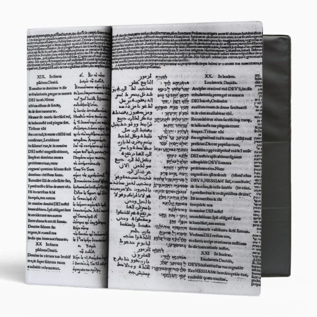 Psalm of David: Psalterim Octaplums, 1516 3 Ring Binder (Front/Inside)