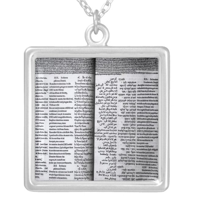 Psalm of David: Psalterim Octaplums, 1516 Silver Plated Necklace (Front)