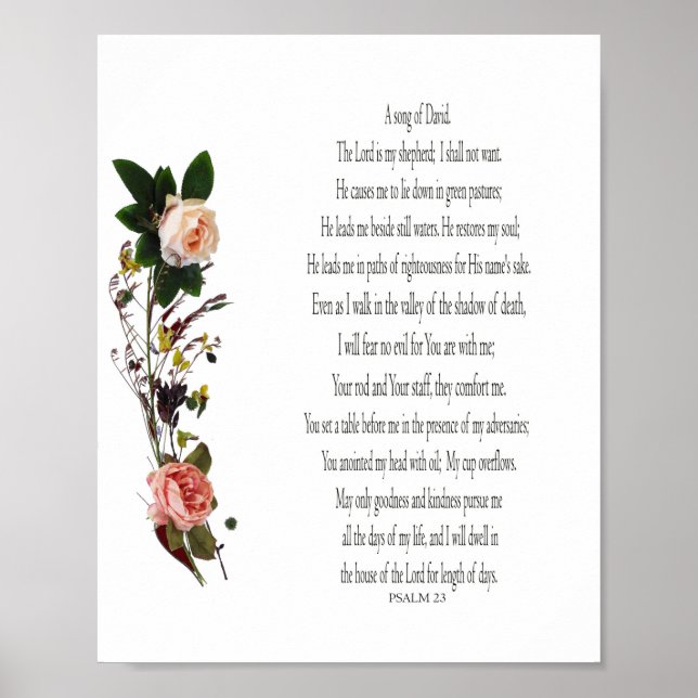 Psalm, Rose Flower, Value Poster Paper (Matte) (Front)