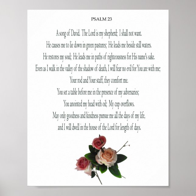 Psalm, White Flower, Value Poster Paper (Matte) (Front)