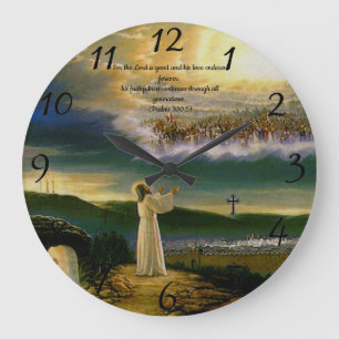 Psalms 100:5 Christian Faith prayer Large Clock