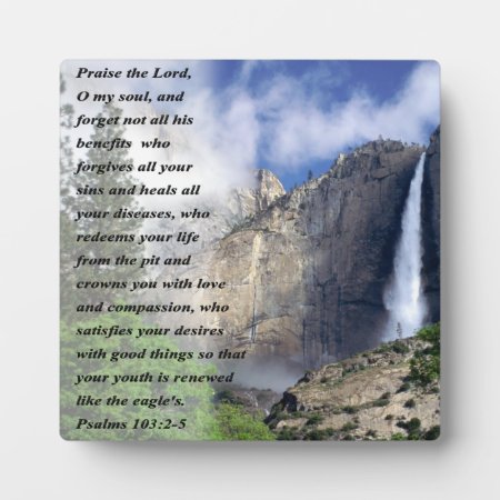 Psalms 103:2-5 Plaque