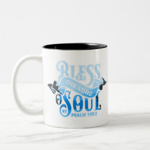Psalms 103 Christian Design Two-Tone Coffee Mug