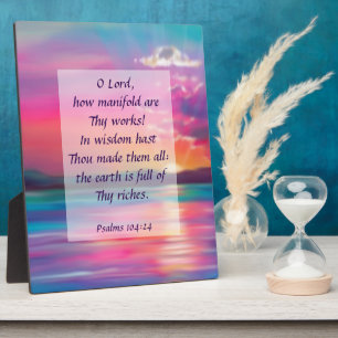 Psalms 104:24  Plaque
