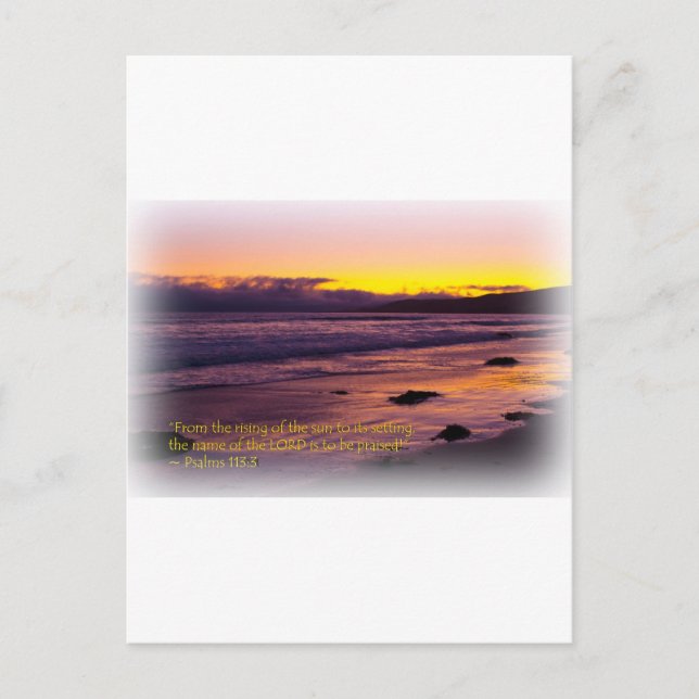 Psalms 113:3 postcard (Front)