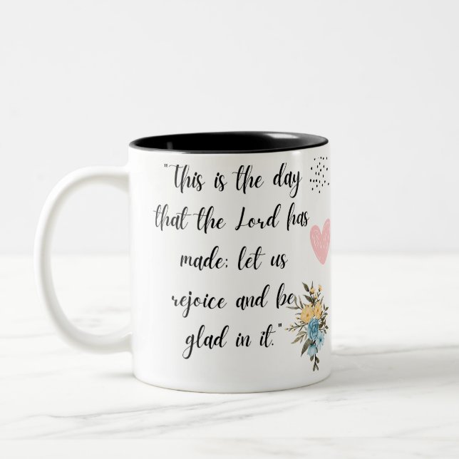 PSALMS 118:24 Two-Tone COFFEE MUG (Left)