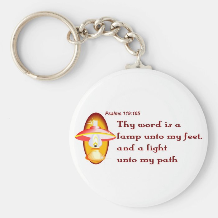 Psalms 119,105 thy word is a lamp keychains