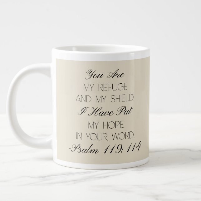 Psalms 119:114 Hope Bible Verse Mug  (Left)