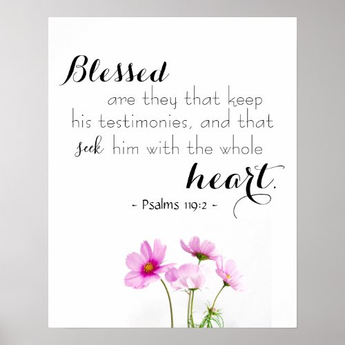 Psalms 1192 Bible Verse Christian Poster