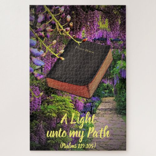 Psalms 119 Bible verse A light unto my Path Jigsaw Puzzle