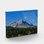 Psalms 121:1-3 acrylic award<br><div class="desc">A "Heaven to Earth" design featuring a panoramic mountainscape with the Scripture verse Psalms 121:1 in this one-of-a-kind Acrylic Award to inspire and encourage. This colorful and awe-inspiring scene from nature is sure to add hope and comfort to any area of your home or office. Encourage and inspire someone today...</div>