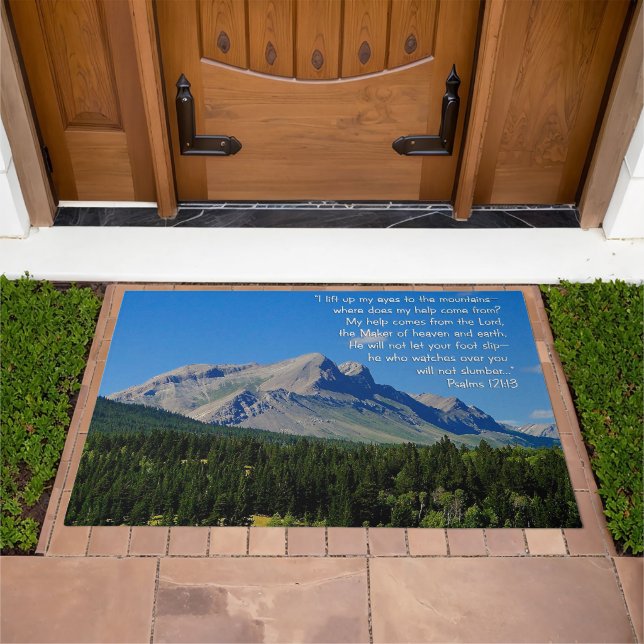 Psalms 121:1-3 doormat (Outdoor)