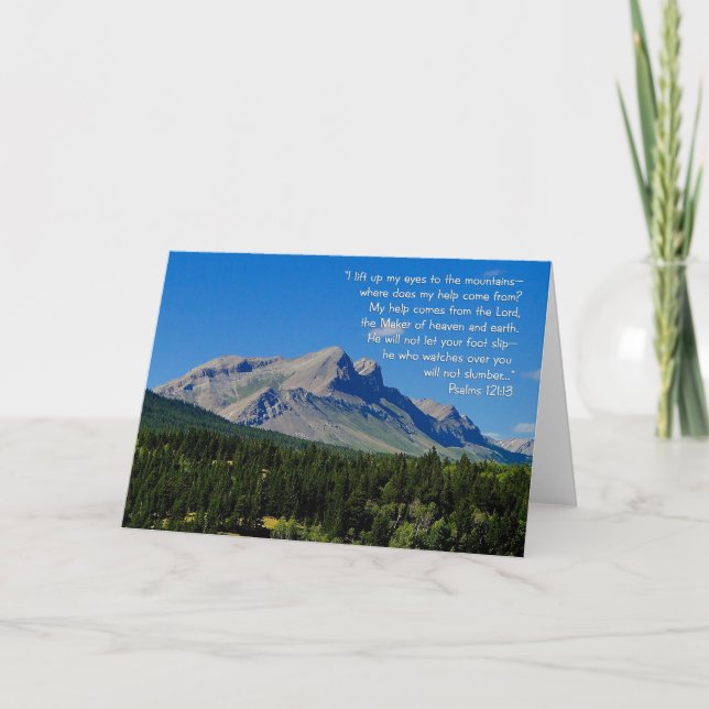 Psalms 121:1-3 Inspirational Card (Front)