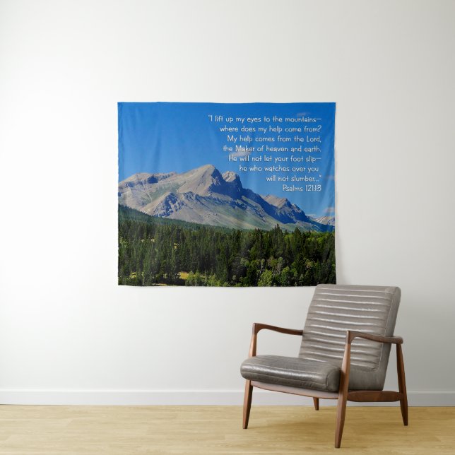 Psalms 121:1-3 Inspirational Tapestry (In Situ (Horizontal))