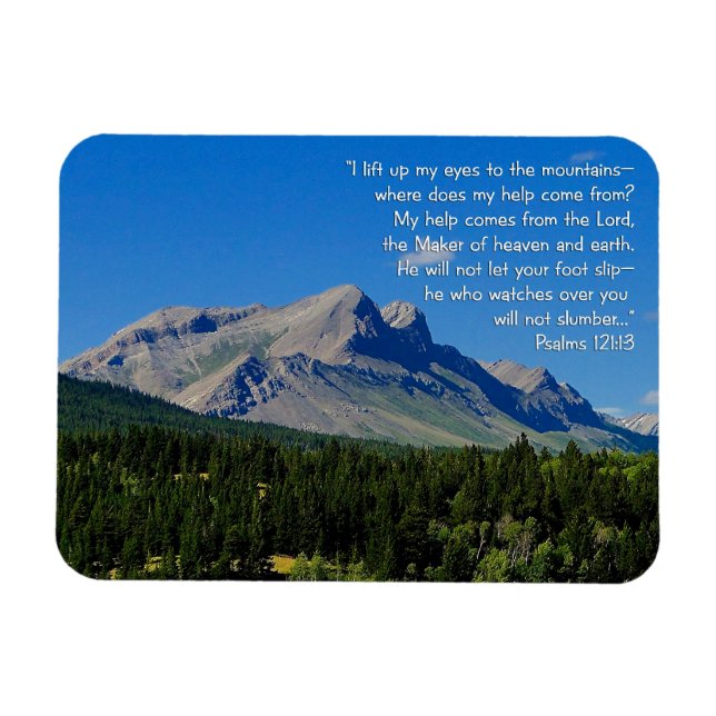 Psalms 121:1-3 magnet (Horizontal)