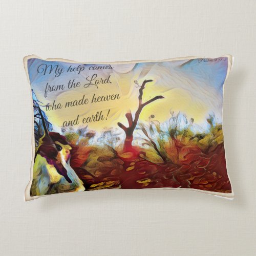 Psalms 1212 Bible Verse With Hummingbird Accent Pillow