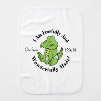 Psalms 139:14 Design Burp Cloth