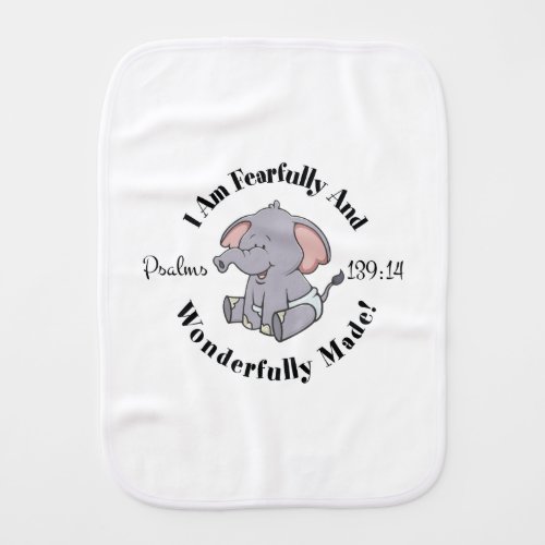 Psalms 13914 Design for babies and young children Baby Burp Cloth