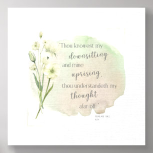 Psalms 139:2 Bathroom Humor 8 x 8 in Foam Core Photo Tile