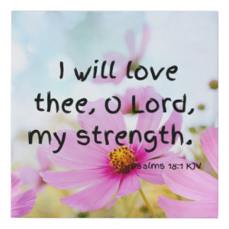 Psalms 18:1 Bible Verse KJV Pic Wall Art