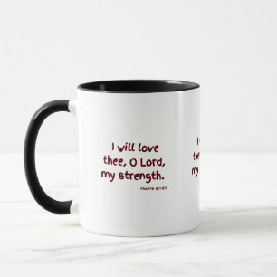 Psalms 18:1 KJV Bible Verse Two-Tone Mug