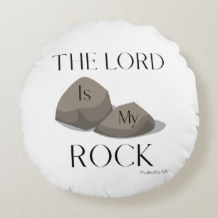 Psalms 18:2 Bible Scripture Quote KJV Round Pillow