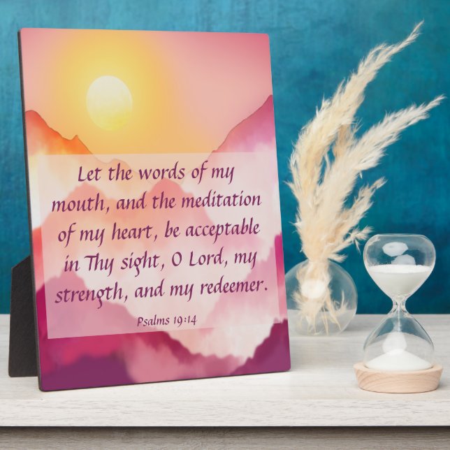 Psalms 19:14  Plaque (Side)