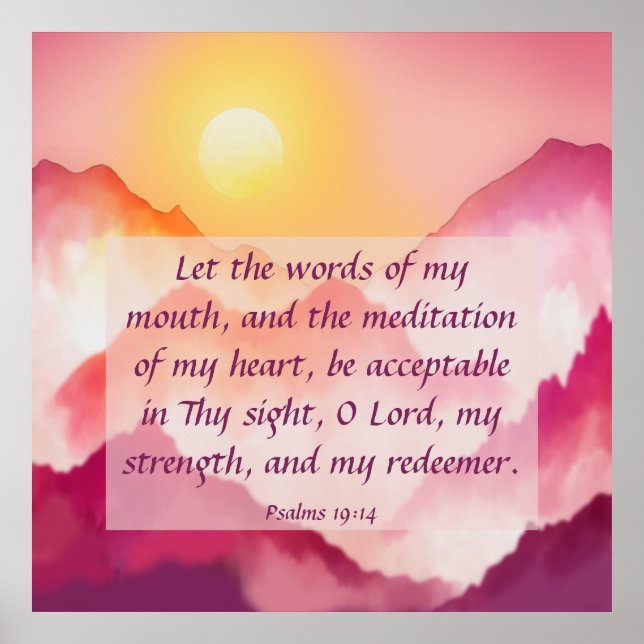 Psalms 19:14  poster (Front)