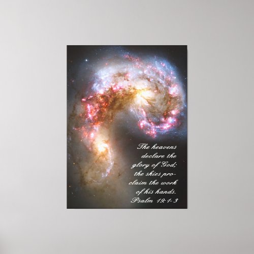 Psalms 19 Inspirational Canvas Print