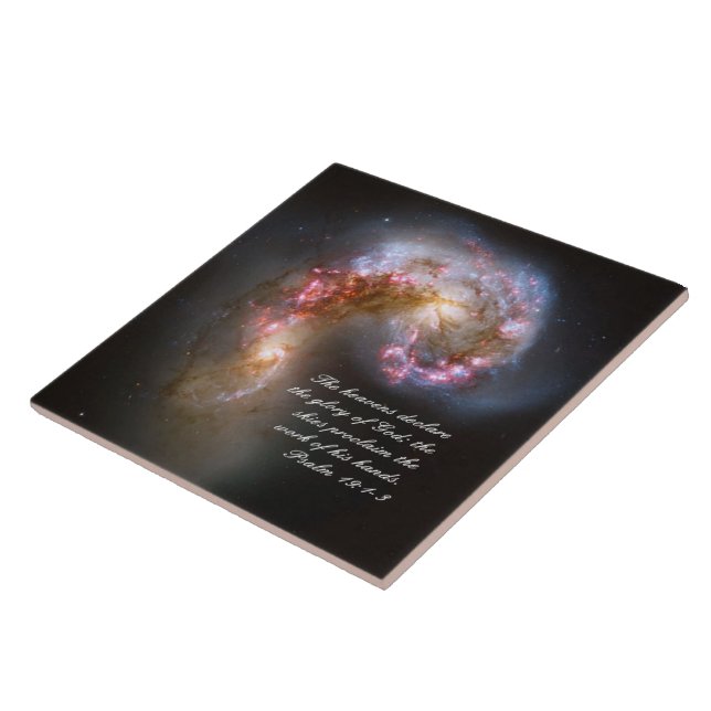 Psalms 19 Inspirational Ceramic Tile (Side)