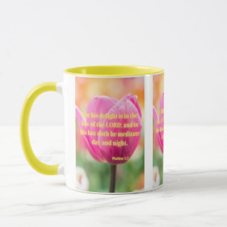 Psalms 1:2 KJV Bible Verse Pic Two-Tone Mug