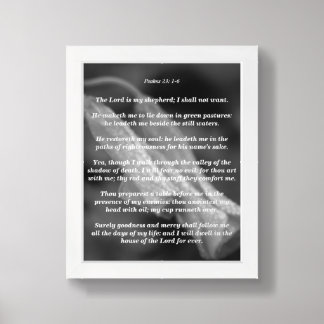 Psalms 23: 1-6 framed art