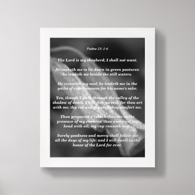 Psalms 23: 1-6 framed art (Framed Front)