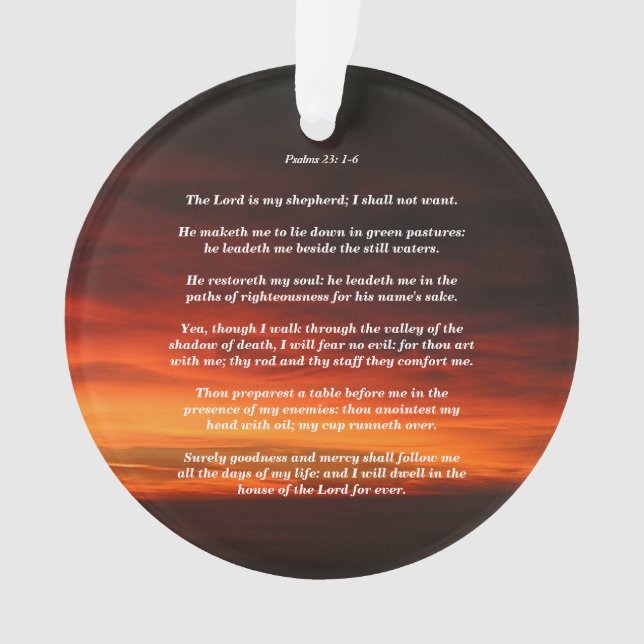 Psalms 23: 1-6 ornament (Front)